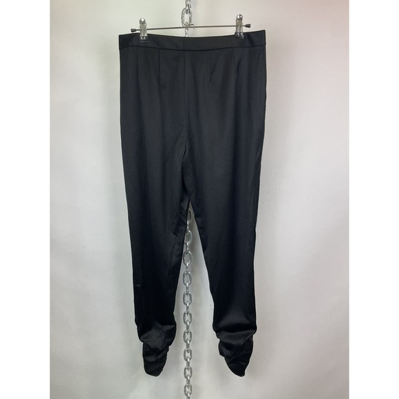 NEW‎ Alice + Olivia Black Wool Ruched Tapered Trousers Size 6 - Picture 6 of 10